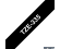 Tze-335 Лента стандартная ламинированная, длина 8 метров,  ширина 12 мм, белая на черном.