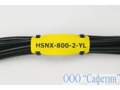 HSNX-400-2-YL Бирка под два хомута желтая NOMEX, 10.16 мм х 50.8 мм.